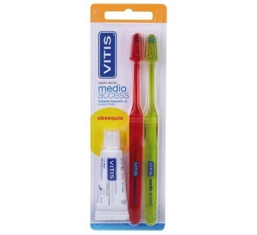 Cepillo dental adulto - vitis access (medio blister 2 u)