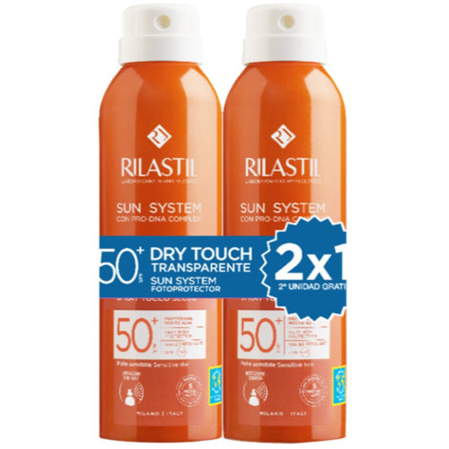 Rilastil sun system dry touch spf50+ spray toque seco duplo 2 x 200 ml