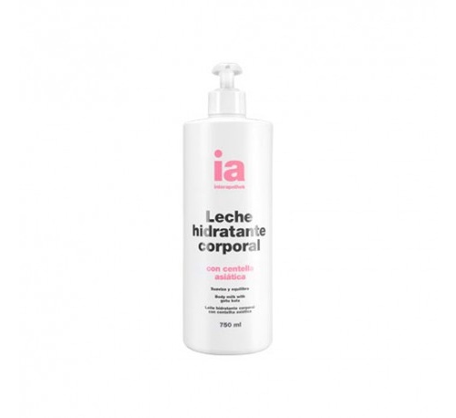 Interapothek leche hidratante corporal con centella asiatica (1 envase 750 ml con dosificador)
