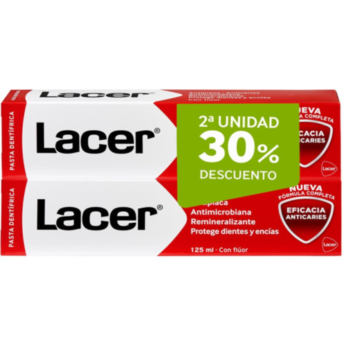 Lacer pasta dentifrica duplo 125 ml + 125 ml