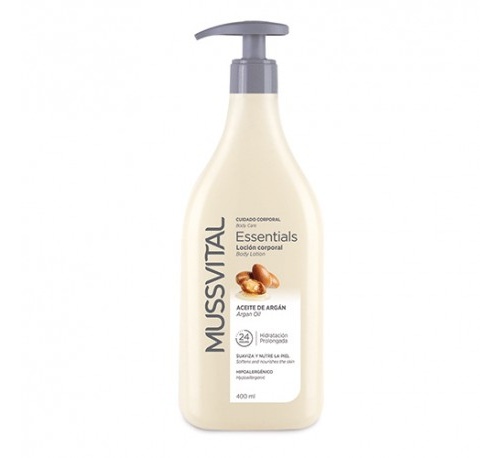 Mussvital essentials locion corporal ac argan (1 envase 400 ml)