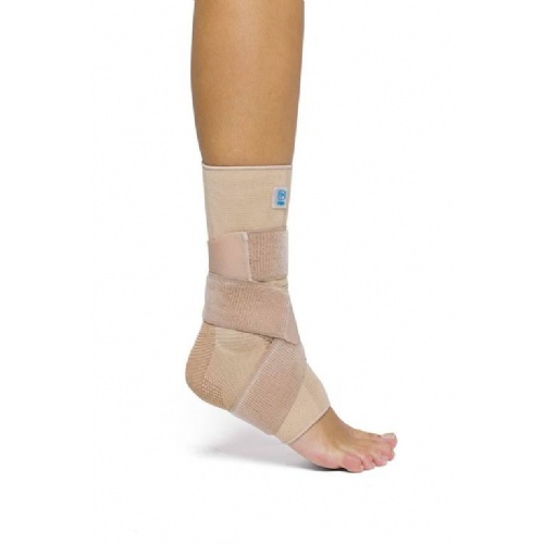 Tobillera elastica - prim aqtivo skin con almohadillas maleolares silicona y vendaje en 8 (t- l)