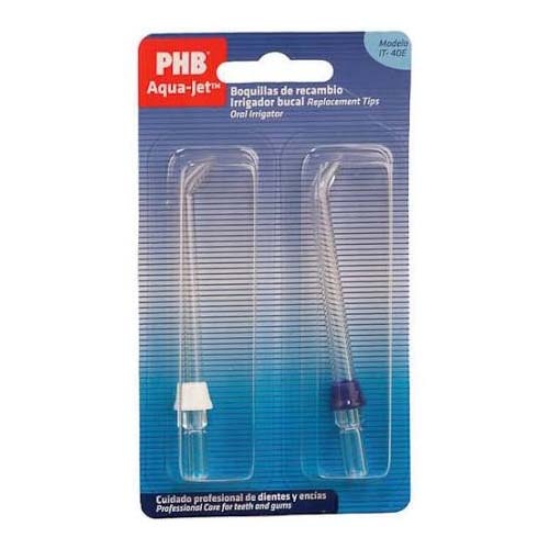 Irrigador bucal electrico - phb aqua jet boquillas de recambio (2 u)