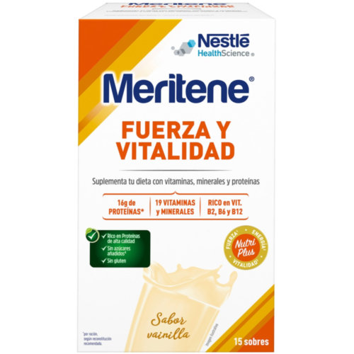 Meritene® Fuerza y Vitalidad Batido Vainilla 15 Sobres de 30g