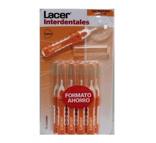 Cepillo interdental - lacer (extrafino suave recto 10 unidades)
