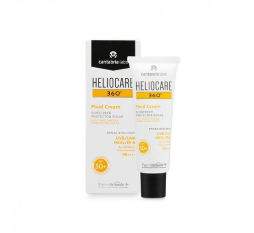 Heliocare 360º spf 50+ fluido cremoso sunscreen - protector solar fluid cream (1 envase 50 ml)