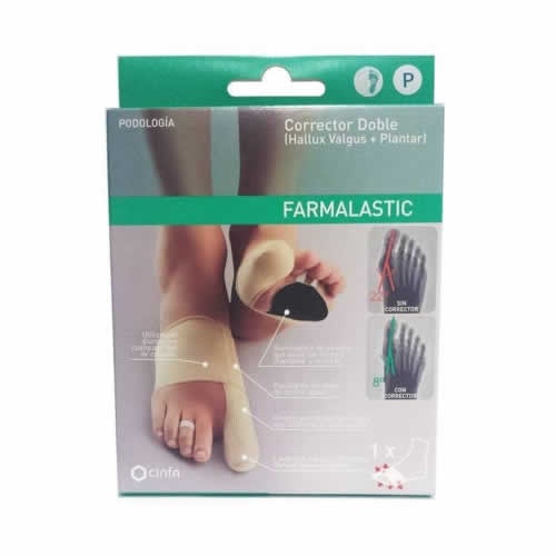 Corrector doble juanetes y plantar - farmalastic feet (pie dcho t- peq)