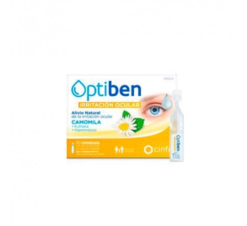 OPTIBEN OJOS IRRITADOS UNIDOSIS ESTERIL - SEQUEDAD OCULAR (10 AMP)