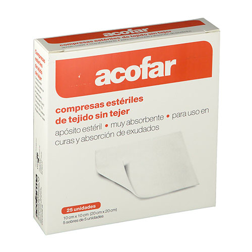 Acofar aposito esteril tejido sin tejer (25 compresas)