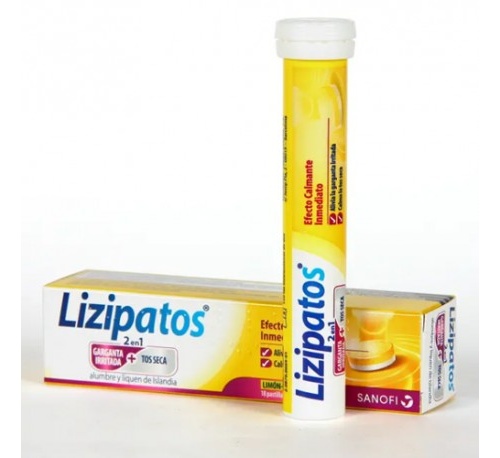Lizipatos 2 en 1 alumbre y liquen de islandia (18 pastillas)