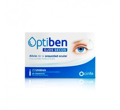 OPTIBEN OJOS SECOS GOTAS UNIDOSIS - SEQUEDAD OCULAR (0.25 ML 20 AMP)