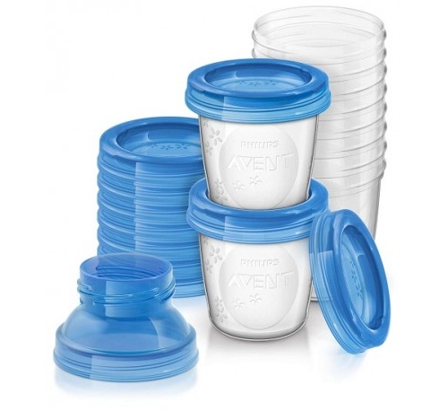 Recipientes via para leche materna - philips avent (10 vasos)