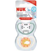 Chupete silicona - nuk space (6 - 18 meses 2 unidades zebra)