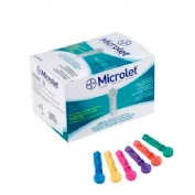 Microlet de colores lancetas  25 unidades