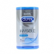 DUREX INVISIBLE EXTRA FINO EXTRA SENSITIVO - PRESERVATIVOS (12 U)