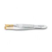 3 claveles pinza depilar sesgada dorada ref. 80136