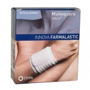 Muñequera universal farmalastic compression tech 1 unidad talla pequeña/mediana color beige - farmal