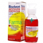 BISOLVON ANTITUSIVO COMPOSITUM 3 mg/ml + 1,5 mg/ml SOLUCION ORAL , 1 frasco de 200 ml