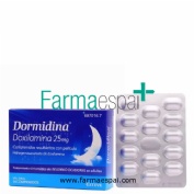DORMIDINA DOXILAMINA 25 mg COMPRIMIDOS RECUBIERTOS CON PELICULA , 14 comprimidos