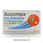 BUCOMAX CON LIDOCAINA PASTILLAS PARA CHUPAR SABOR NARANJA, 24 pastillas