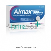 ALMAX 500 mg COMPRIMIDOS MASTICABLES,48 comprimidos