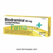 BIODRAMINA 50 mg COMPRIMIDOS , 12 comprimidos