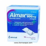ALMAX 500 mg COMPRIMIDOS MASTICABLES,18 comprimidos