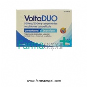 VOLTADUO 500 MG/200 MG COMPRIMIDOS RECUBIERTOS CON PELICULA, 20 comprimidos