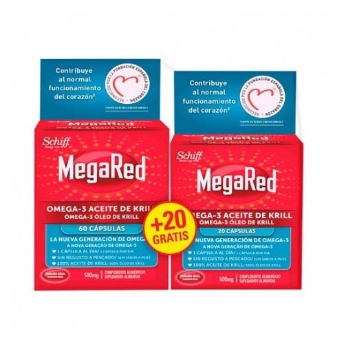 Megared 500 omega 3 aceite de krill (40 + 40 capsulas pack promocion)