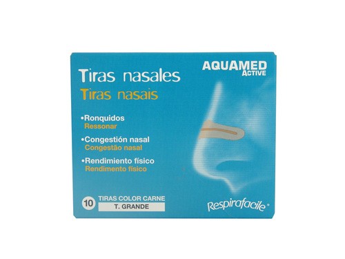Aquamed tiras nasales  10 tiras gde