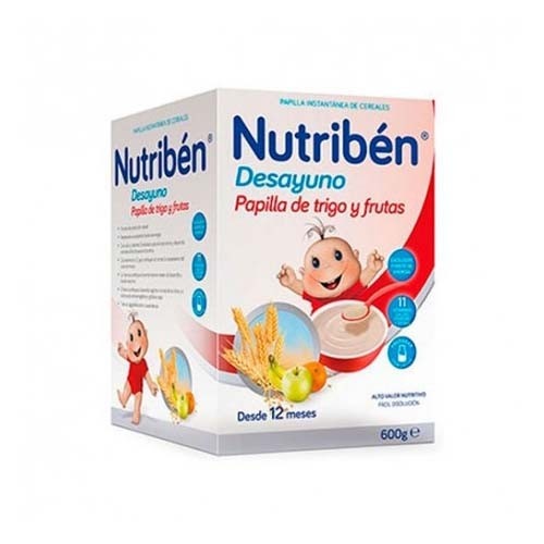 Nutriben desayuno papilla de trigo con fruta (600 g)