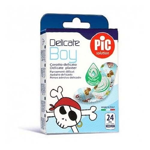Pic delicate tnt antibacteriano kids - aposito adhesivo (boy 19 x 72 mm 24 apositos)
