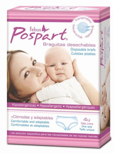 FEBUS BRAGUITA DESECHABLE POST-PARTO (T- UNICA  4 U)