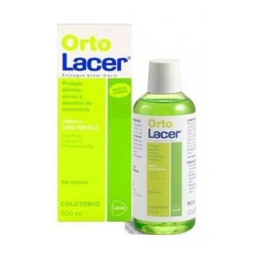 Ortolacer ortodoncia colutorio (1 envase 500 ml sabor lima fresca)