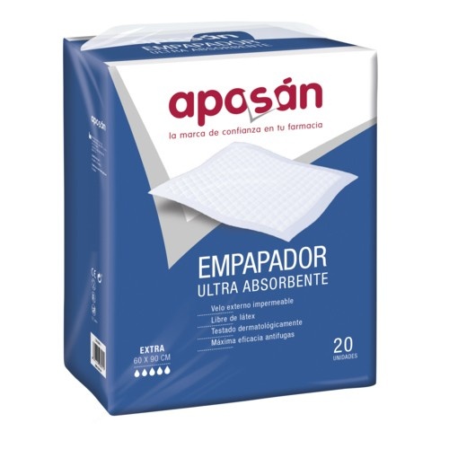Empapador ultra absorbente - aposan (20 unidades 90 cm x 60 cm)