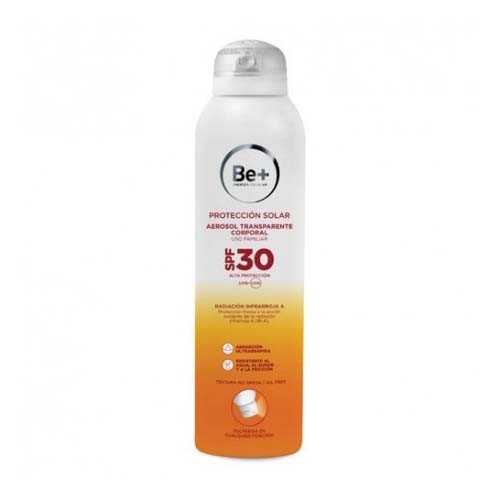 Be+ proteccion solar spf 30 aerosol corporal (1 envase 200 ml tranparente)
