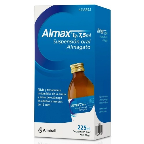 ALMAX 1g/7,5 ml SUSPENSION ORAL , 1 frasco de 225 ml