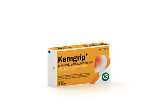 GRIPPAL CON FENILEFRINA GRANULADO PARA SOLUCION ORAL , 10 sobres