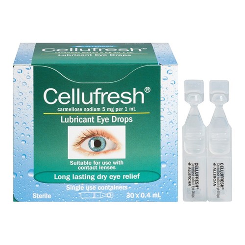 CELLUFRESH 5 mg/ml COLIRIO EN SOLUCION EN ENVASE UNIDOSIS , 30 envases unidosis 0,4 ml