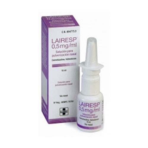 LAIRESP 0,5 MG/ML SOLUCION PARA PULVERIZACION NASAL, 1 envase pulverizador de 15 ml