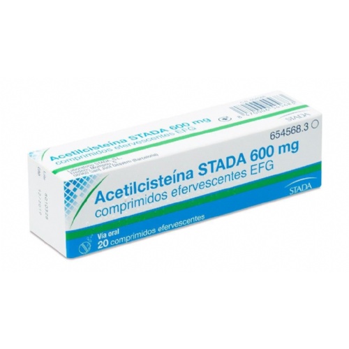 ACETILCISTEINA STADA 600 mg COMPRIMIDOS EFERVESCENTES EFG , 20 comprimidos (tubo)