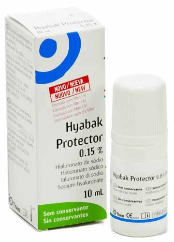 Hyabak protector esteril 0.15% lentes de contacto 10 ml