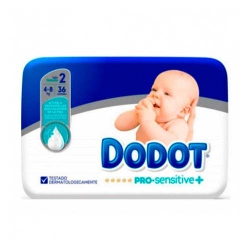 Pañal infantil - dodot pro sensitive (talla  2 4-8 kg 36 unidades)