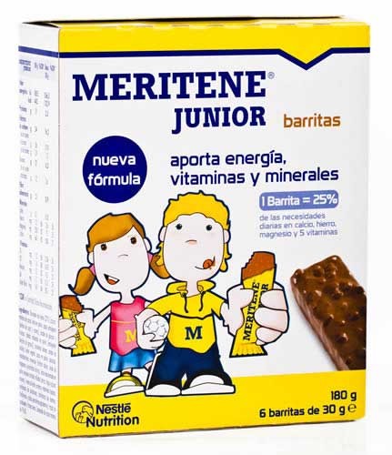 Meritene junior barritas cereales (30 g 6 barritas chocolate c/ leche)