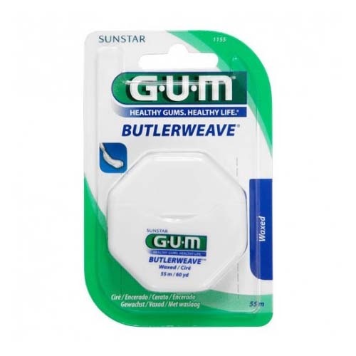 Gum-1155 - seda dental con cera (54,8 m)