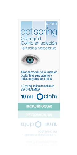 OPTISPRING 0,5 MG/ML COLIRIO EN SOLUCION , 1 frasco de 10 ml