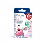 Pic delicate tnt antibacteriano kids - aposito adhesivo (girls 19 x 72 mm 24 apositos)